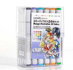 Set Marcador Copic Sketch Manga Illustration - 24 Cores