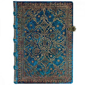 Caderno Capa Dura Midi Pautado Paperblanks - Azure Equinoxe