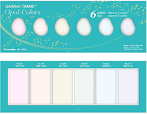 Conjunto Pigmento Aquarela Gansai Tambi Kuretake - 6 Cores