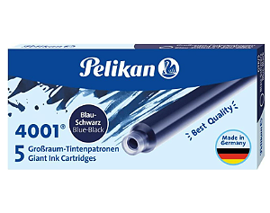 Cartuchos de Tinta Pelikan 4001 GTP/5 - Azul-Preto 1,4ml (5 unidades)