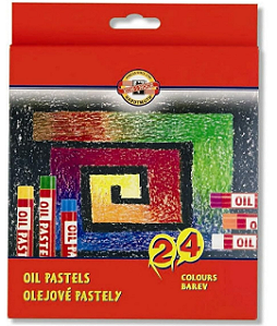 Giz Pastel Oleoso Redondo Koh-I-Noor - 24 Cores