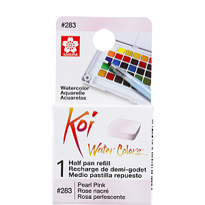 Refil De Aquarela Em Pastilha Koi Water Colors - ROSA PEROLA  #283- Uso Profissional