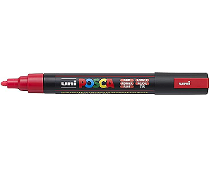 Caneta Marcador POSCA PC-5M - Vermelho Fluorescente