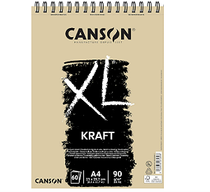 Bloco Espiralado Canson XL Kraft A4 - 90g/m² 60 Folhas