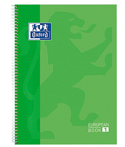 Caderno Oxford European Book Espiral 80 Folhas - Verde