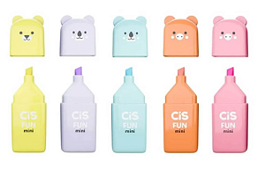 Marca-Texto CiS Fun Mini Pastel - Laranja