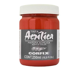 Tinta Acrílica Corfix 250ml - 56 Vermelho Francês