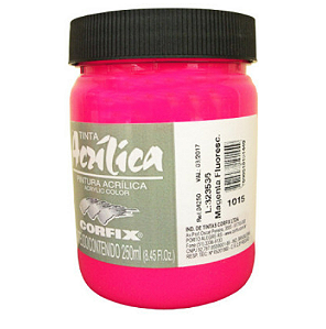 Tinta Acrílica Corfix 250ml - Fluorescente Magenta 1015