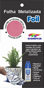 Folha Metalizada Foil Corfix - Rosa