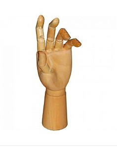 Mão Articulada de Madeira Esquerda 30cm