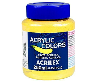 Tinta Acrílica Acrylic Colors Acrilex 250ml - G1 Amarelo de Cadmio Claro 340