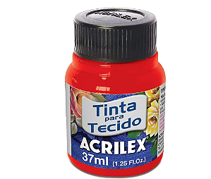 Tinta Para Tecido Fluorescente Acrilex 37ml - 103 Vermelho