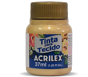 Tinta Para Tecido Metálico Acrilex 37ml - 532 Ouro