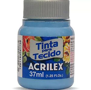 Tinta Para Tecido Fosca Acrilex 37ml - 560 Azul Caribe