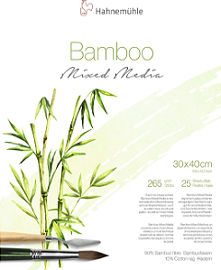 Bloco Bamboo Mix Media Hahnemühle 265 g/m² 30x40cm - 25 Folhas