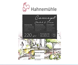 Bloco Concept Sketch & Draw Hahnemühle 220g/m² A4 - 20 Folhas