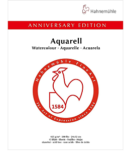 Bloco Aquarela Hahnemühle Anniversary 425 g/m² 24x32 - 15 Folhas