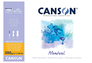 Bloco Aquarela Canson Montval 100fls A3 300g Textura Fina