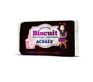Massa para Biscuit Acrilex 90g - Preto