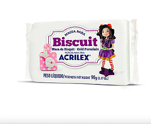 Massa para Biscuit Acrilex 90g - Branco