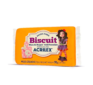 Massa para Biscuit Acrilex 90g - Laranja