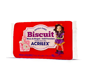 Massa para Biscuit Acrilex 90g - Vermelho