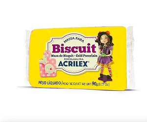Massa para Biscuit Acrilex 90g - Amarelo