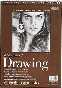 Papel de Desenho Strathmore Drawing (22,9 x 30,5cm) - 24 Folhas
