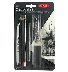 Kit de Carvão em Blister Derwent - 10 Peças