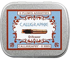 Kit Caligráfico Brause com 6 Penas Calligraphie