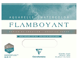 Papel Para Aquarela Flamboyant 31x41cm CLAIREFONTAINE