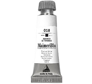 Maimeriblu Tubo De Aquarela 12ml - 018 Branco Titânio