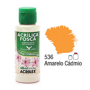 Tinta Acrílica Fosca Acrilex 60mL - Amarelo Cádmio (536)