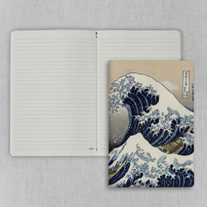 Journal Pautado 20x13,5cm 64 Páginas Folk Books - A Grande Onda