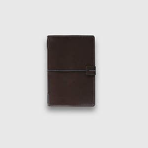 Capa de Couro Sintético Midori Triplo para Personalizar Folk Books - Café