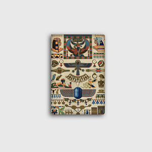 Journal Pautado 9x13,5cm 64 Páginas Folk Books - Ornamentos de Cor Egípcia
