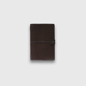 Capa de Couro Sintético Midori de Bolso Singular para Personalizar Folk Books - Café