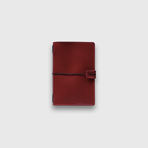 Capa de Couro Sintético Midori de Bolso Singular para Personalizar Folk Books - Vermelho