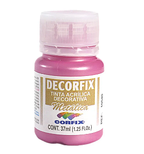 Tinta Acrilica Decorfix Corfix Metálica 37ml - 390 Rosa