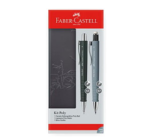 Kit Caneta Esferográfica Poly Ball + Lapiseira 0.7 Poly Matic + Mina Grafite