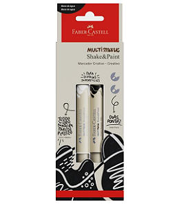 Marcadores MultiMark Faber-Castell - Preto e Branco