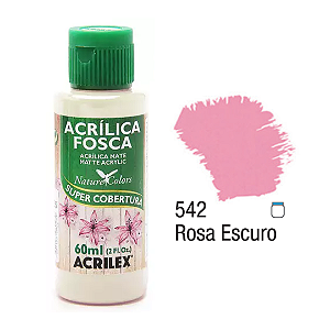 Tinta Acrílica Fosca Acrilex 60mL - Rosa Escuro (542)