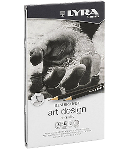 Estojo Lata Lápis Rembrandt Art Desing LYRA - 12 Peças