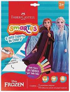 Kit de Colorir Smartes Faber-Castell - Frozen Disney (com 5 Canetas + 18 Folhas de Colorir em Papel Especial)