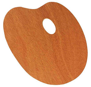 Paleta de Madeira Trident Marrom Oval 23x31 cm (12.409 OV)