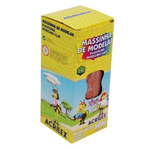 Massa de Modelar Plastilina Acrilex 500g - Marrom (531)