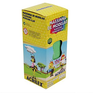 Massa de Modelar Plastilina Acrilex 500g - Verde Veronese (512)