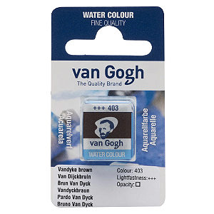 Aquarela em Pastilha Van Gogh - Vandyke Brown (403)
