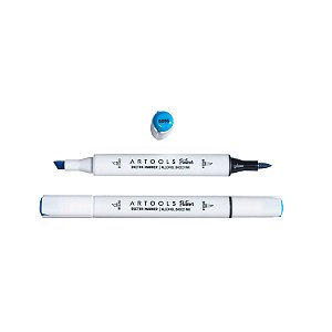 Caneta Marcador à Base de Álcool Sketch Ponta Dupla Pictom Artools - B205 (Azul)