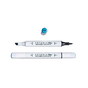 Caneta Marcador à Base de Álcool Sketch Ponta Dupla Pictom Artools - B225 (Azul)